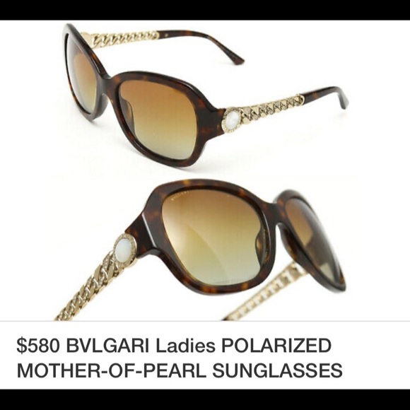 BVLGARI Accessories - EUC BVLGARI Polarized Mother of Pearl Sunglasses